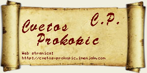 Cvetoš Prokopić vizit kartica